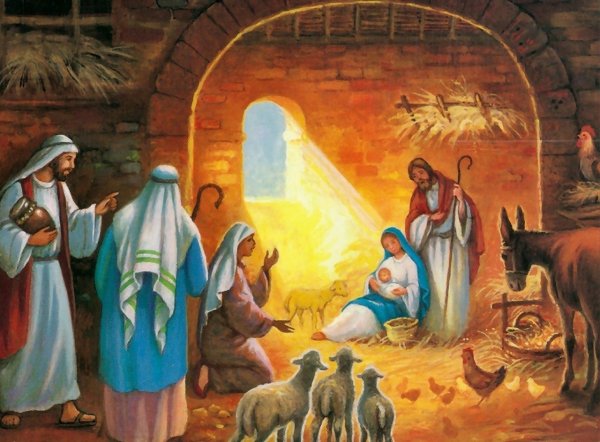 Мария с младенцем Иосиф и волхвы