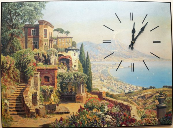 Сюжет 2535-ж630 часы на холсте