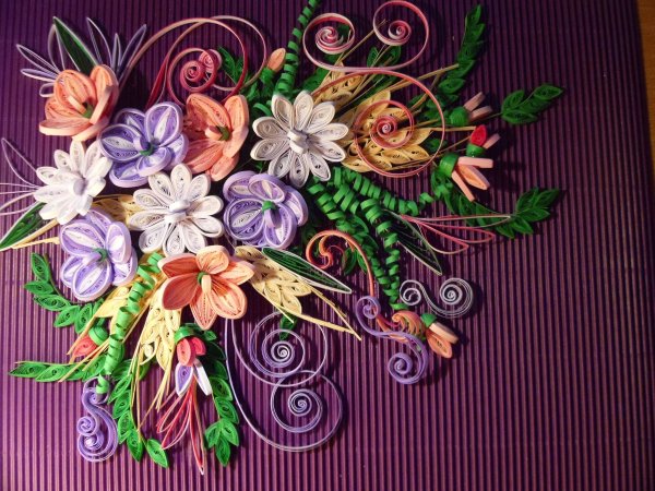 Квиллинг композиции из цветов