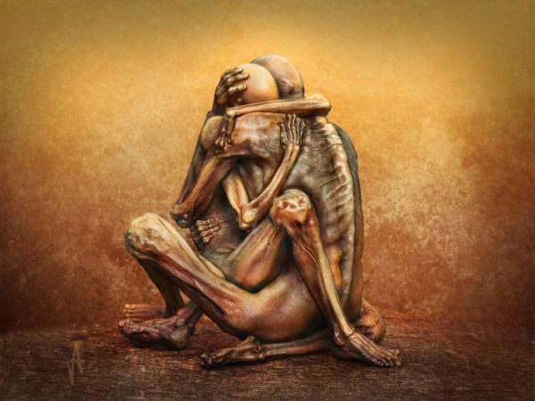 Картина влюбленные Рене Магритт