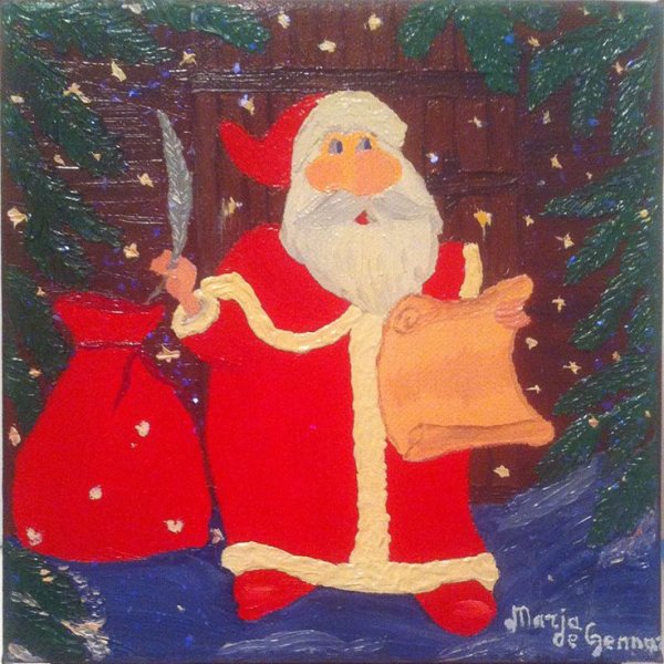 Дед Мороз картина живопись