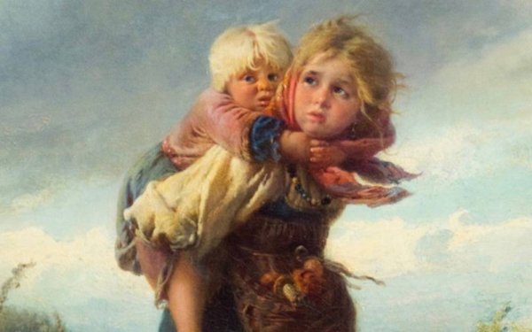 13. Константин Маковский «дети, бегущие от грозы», 1872 г.