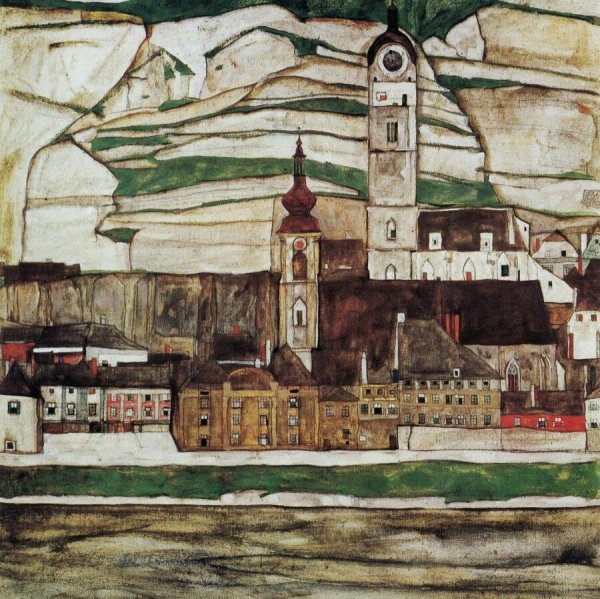 Эгон Шиле городской пейзаж