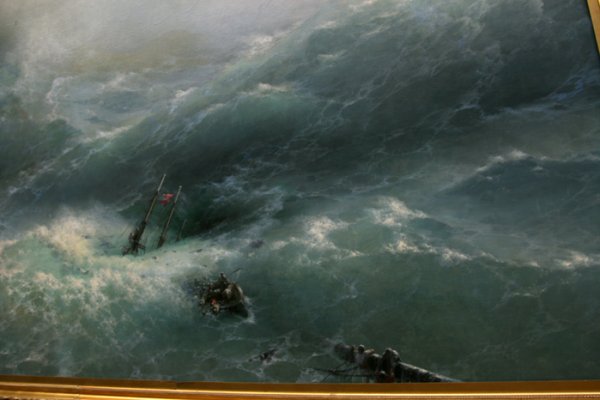 Иван Константинович Айвазовский среди волн