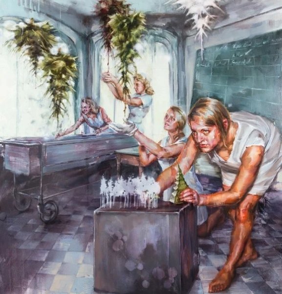 Английский художник Steve crisp картина деревня