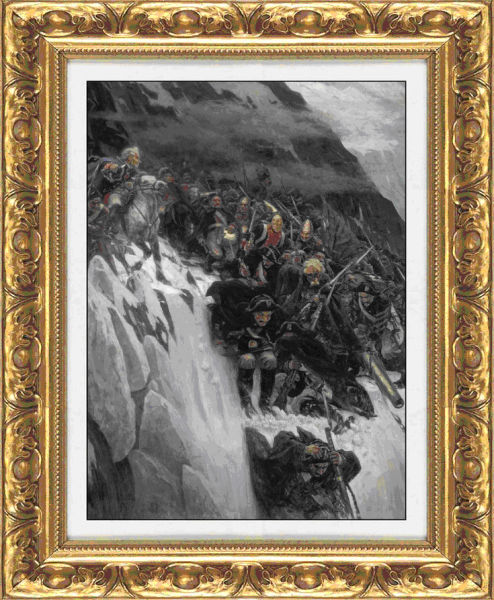 В.И. Суриков. Переход Суворова через Альпы. 1899.