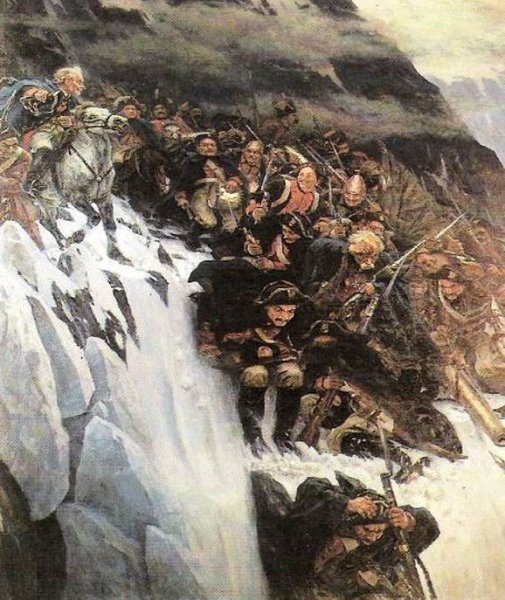Переход Суворова через Альпы Суриков