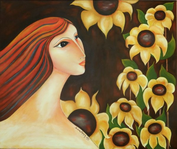 Портрет в стиле наивного искусства