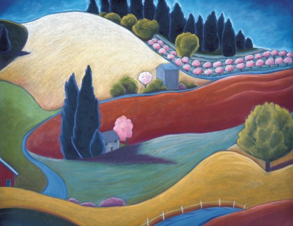 Наивное искусство пейзаж