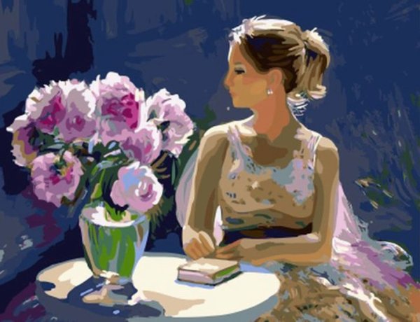 Портрет с пионами