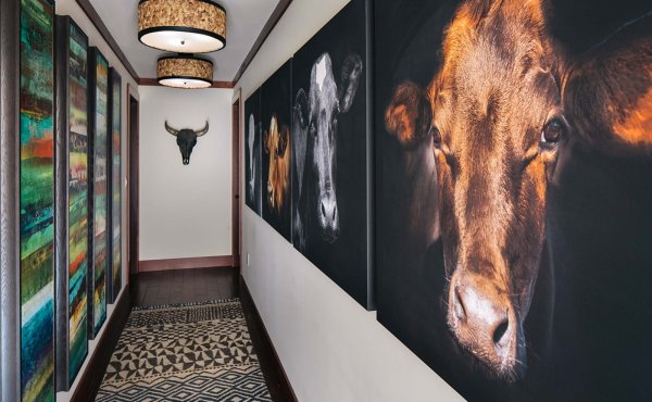 Картина в коридоре на стене