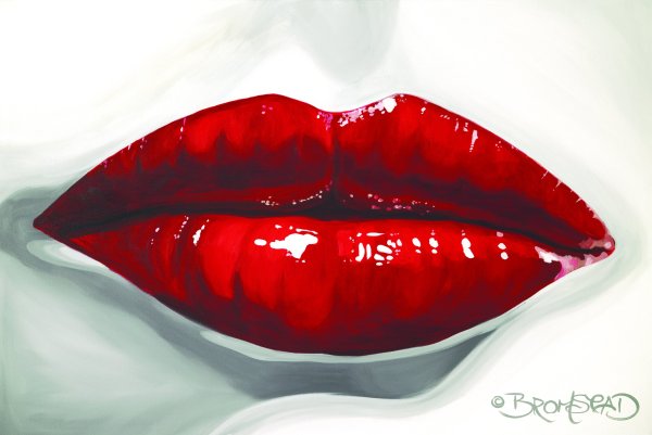 Красные губы арт