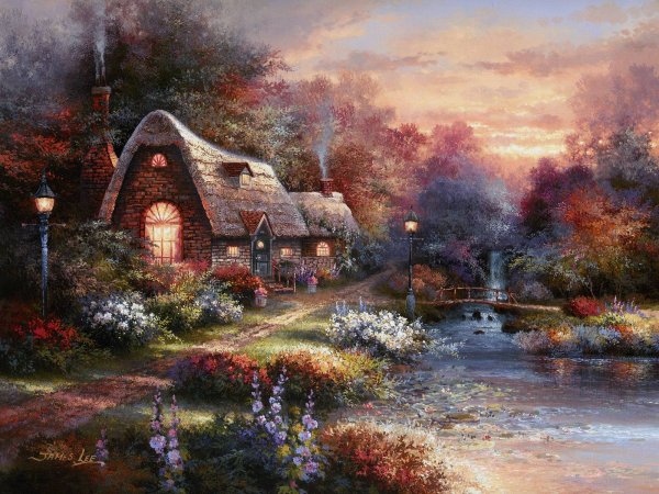 Американский художник Томас Кинкейд Калифорния