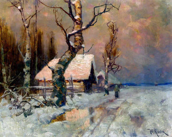 Клевер ю. ю. зимний пейзаж. 1881