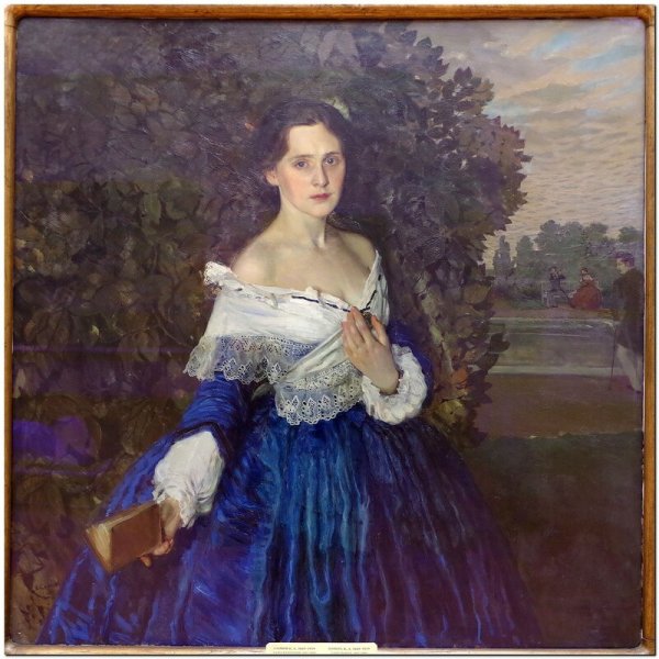 Константин сомов, «дама в голубом», 1897—1900