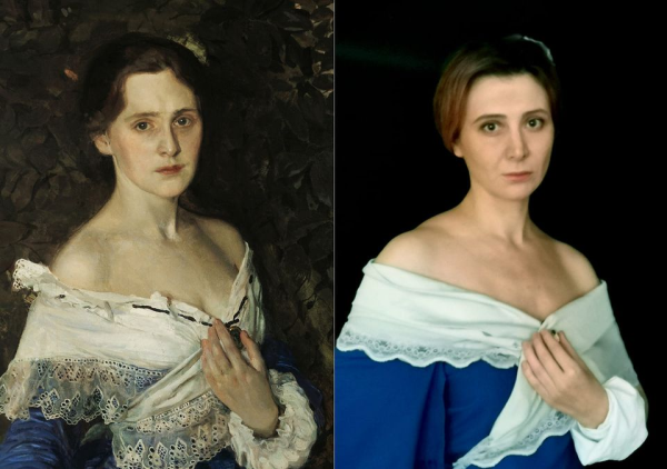 («Дама в голубом», 1897-1900, ГТГ),