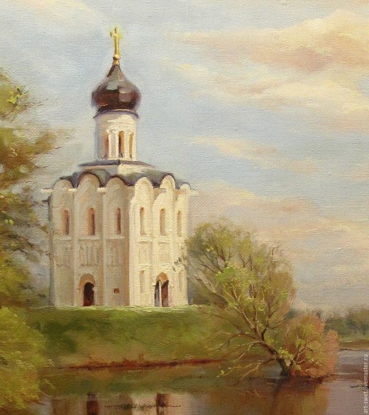Храм Покрова на Нерли живопись масло