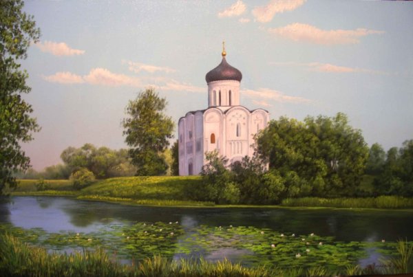Храм Покрова на Нерли в картинах русских художников