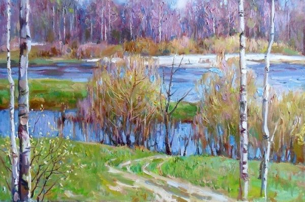 Весенний пейзаж живопись