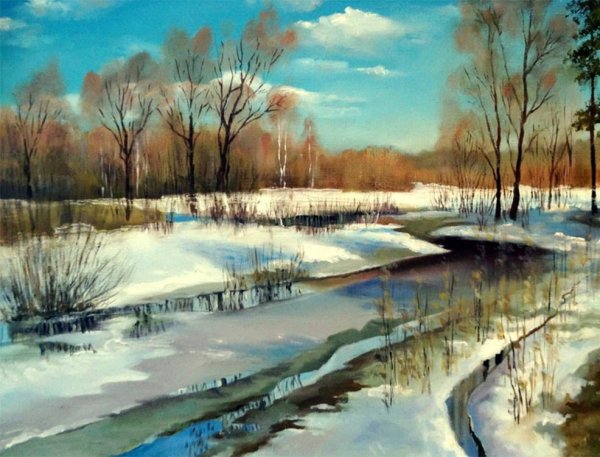 Весенний пейзаж живопись
