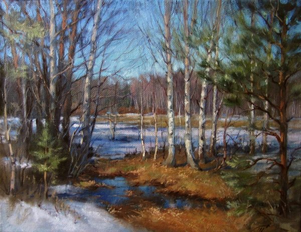 Художник Станислав Брусилов ранняя Весна
