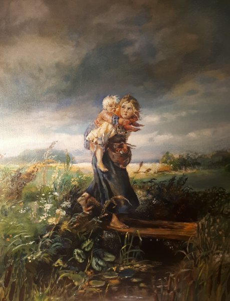 Дети, бегущие от грозы, 1872