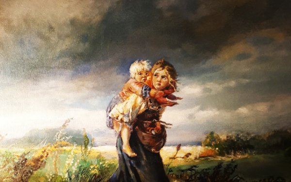 Дети, бегущие от грозы, 1872