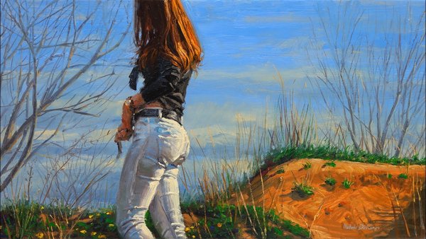 Неоновый портрет арт