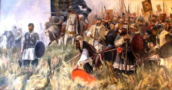 Картина Бубнова утро на Куликовом поле