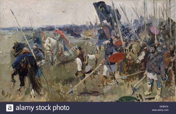 Картина Бубнова утро на Куликовом поле