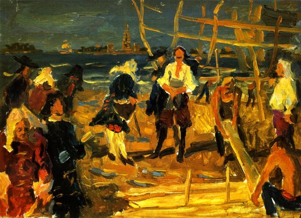 Живопись Петр на верфи