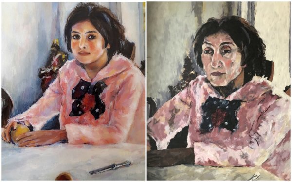 Валентин Серов девочка с персиками