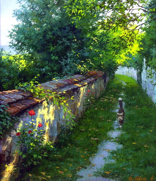 Деревня живопись Дмитрий Левин