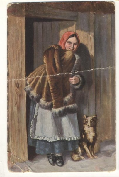 Николай Ефимович Рачков "у калитки" (1871) Третьяковская галерея