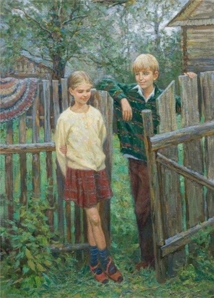 Бабушкин палисадник живопись