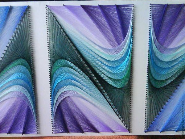 Доска с гвоздиками и нитками