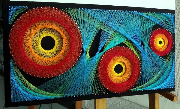 Картина из ниток портрет