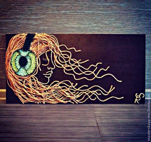 Картины из ниток и гвоздей