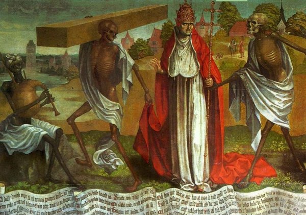 Средневековые фрески с чумой