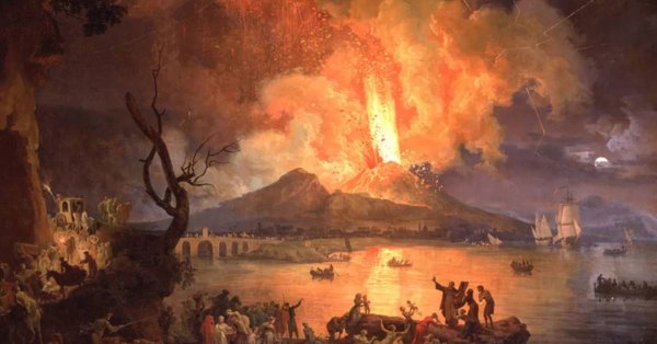 Картина извержение Везувия Джозеф Райт