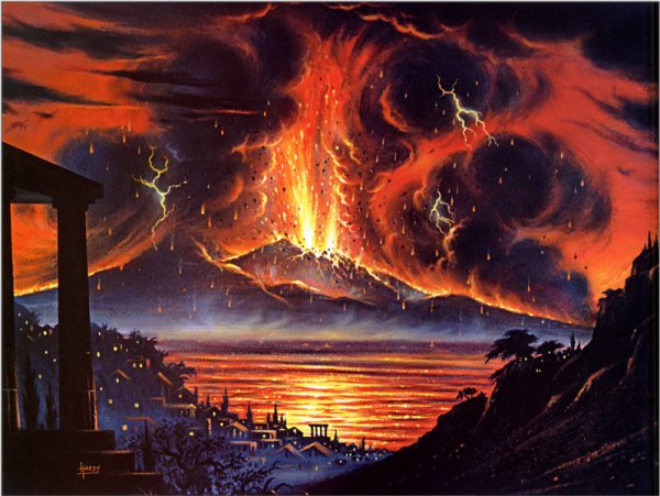 Джозеф Райт извержение Везувия