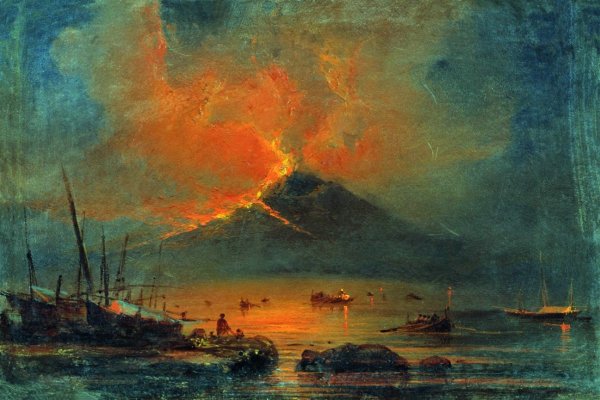 Извержение вулкана Везувий