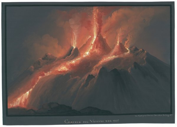 Джозеф Райт извержение Везувия