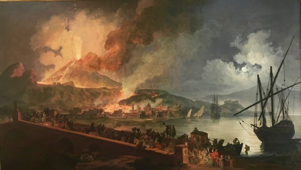 Везувий вулкан Помпеи картина