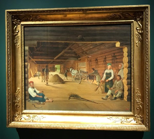 Гумно картина Венецианова