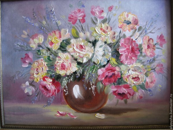 Букеты маслом на холсте