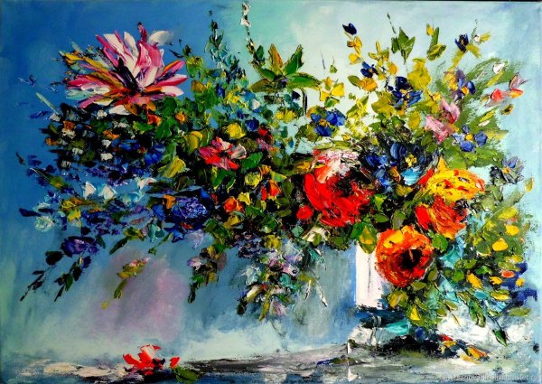 Анфиногенов натюрморт мастихином