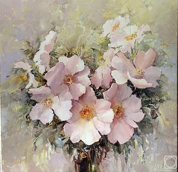 Шиповник мастихином