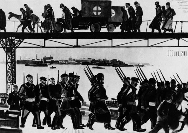 Дейнека оборона Петрограда