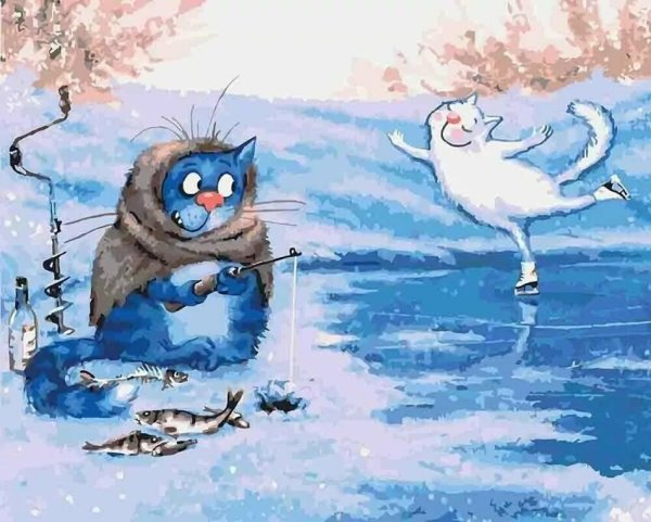 Рина Зенюк зимние коты